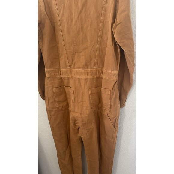 Free People x Sandrine Rose denim Jumpsuit In Burnt Orange Size Small NWT - Picture 4 of 11